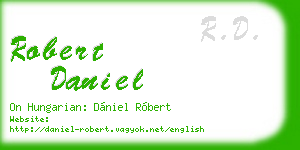 robert daniel business card